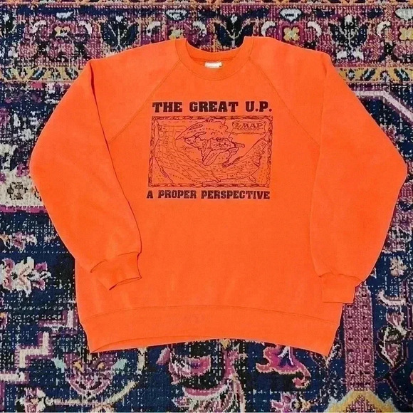 Vintage Michigan The Great UP A Proper Perspective Cotton Blend Sweatshirt XL - Picture 1 of 1